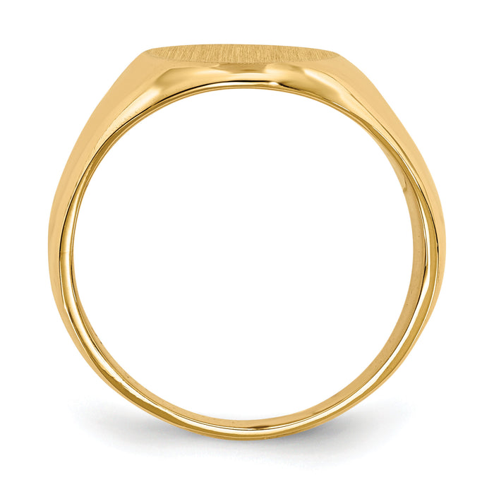 14k 11.5x16.0mm Closed Back Mens Signet Ring-RS145