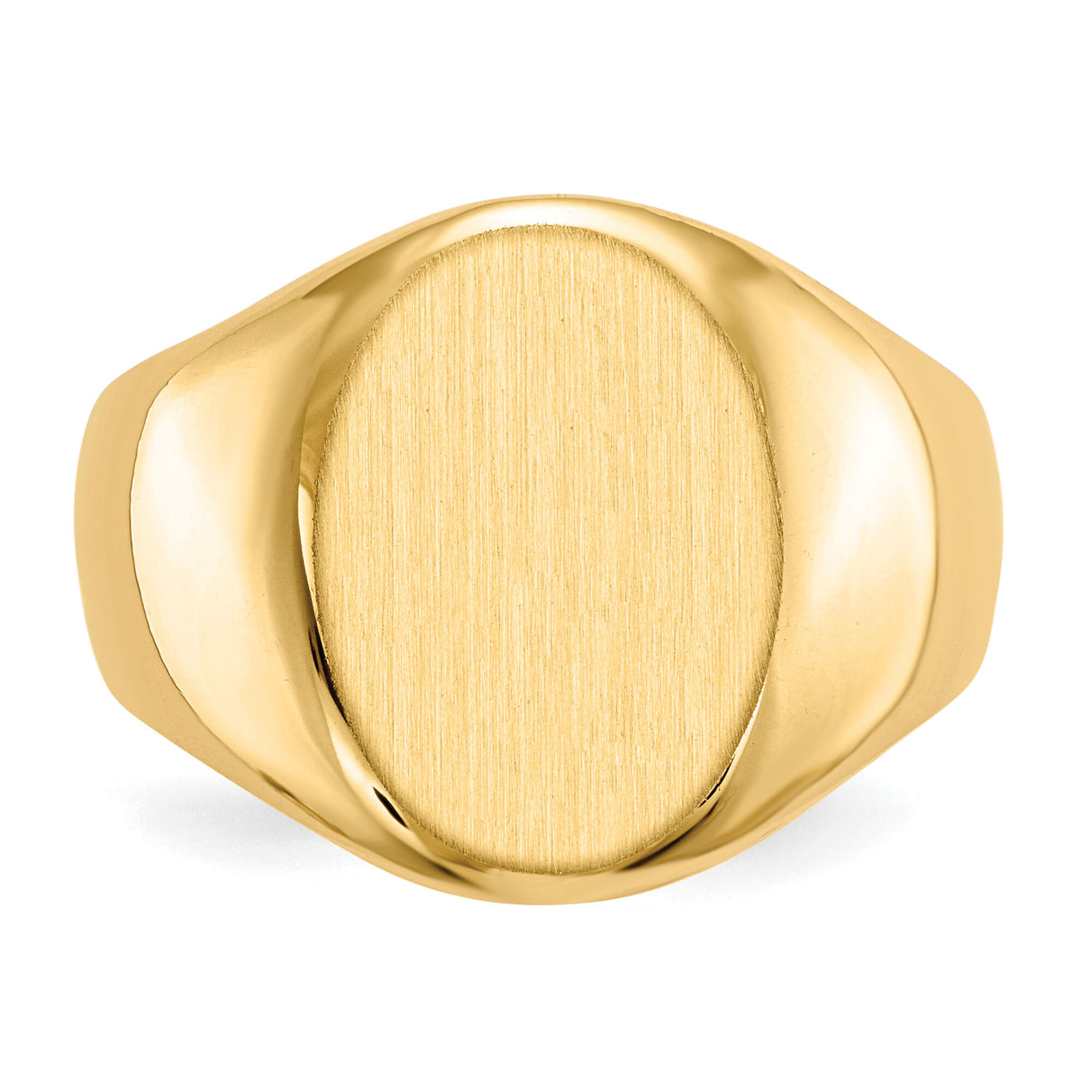 14k 11.5x16.0mm Closed Back Mens Signet Ring-RS145