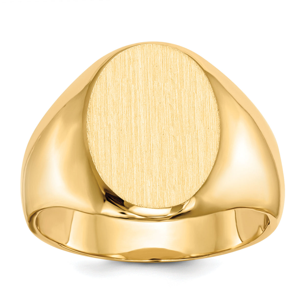 14k 11.5x16.0mm Closed Back Mens Signet Ring-RS145
