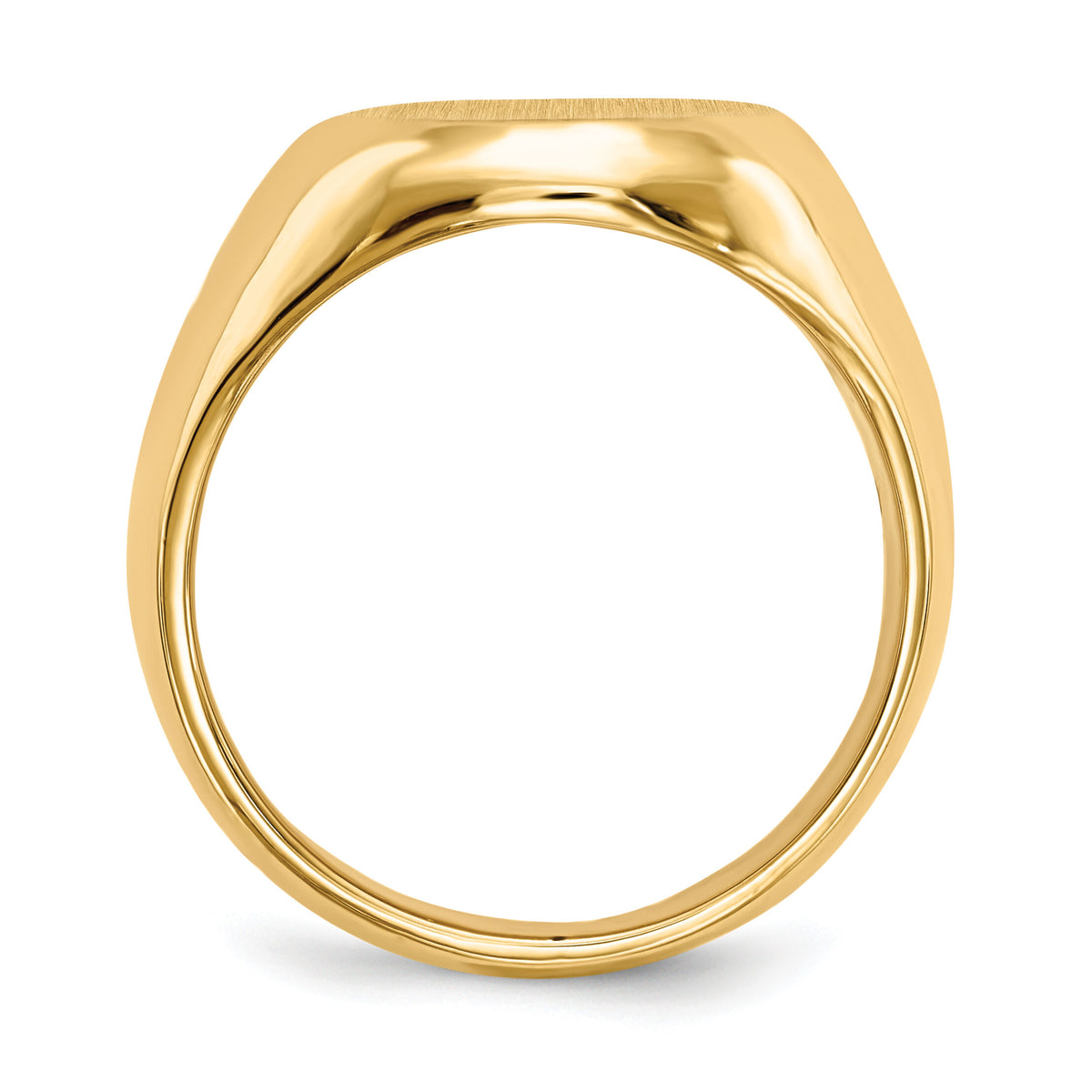 14k 13.5x16.5mm Closed Back Mens Signet Ring-RS146