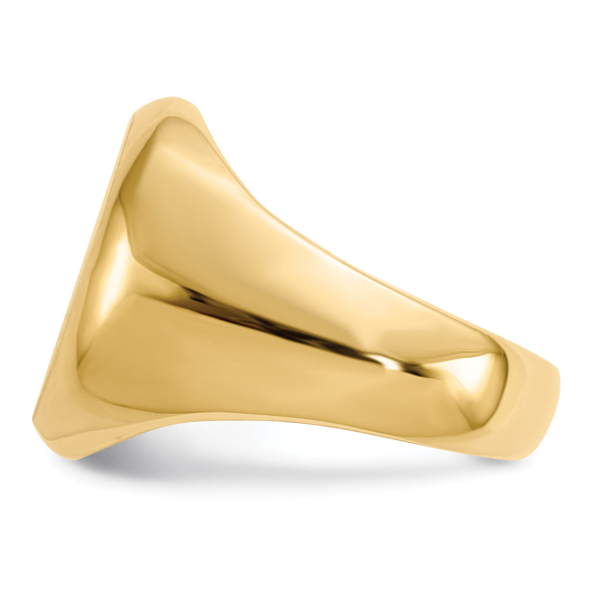 14k 13.5x16.5mm Closed Back Mens Signet Ring-RS146