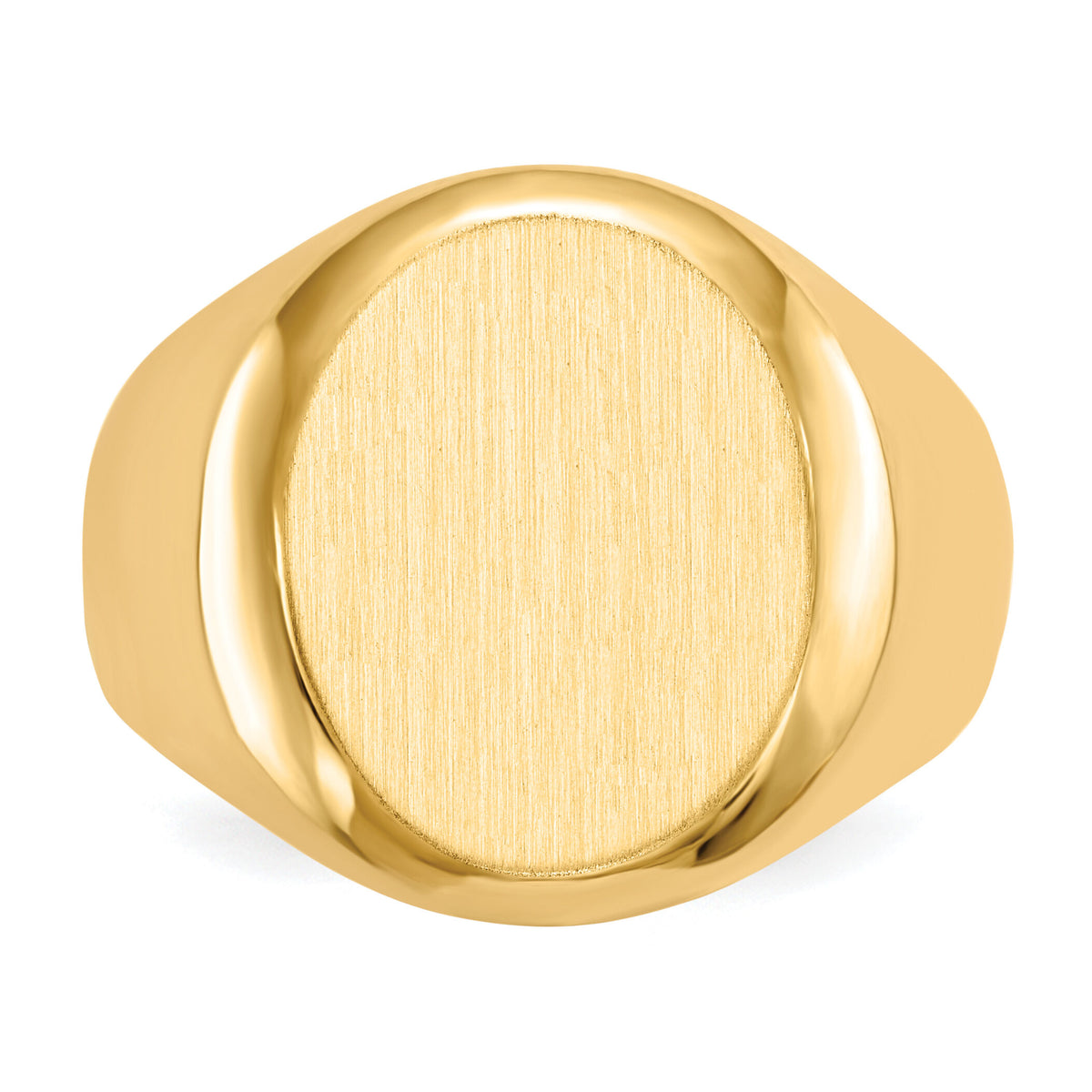 14k 13.5x16.5mm Closed Back Mens Signet Ring-RS146