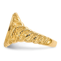 14k 10.5x13.0mm Closed Back Mens Signet Ring-RS149