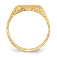 14k 13.0x17.0mm Closed Back Mens Signet Ring-RS152