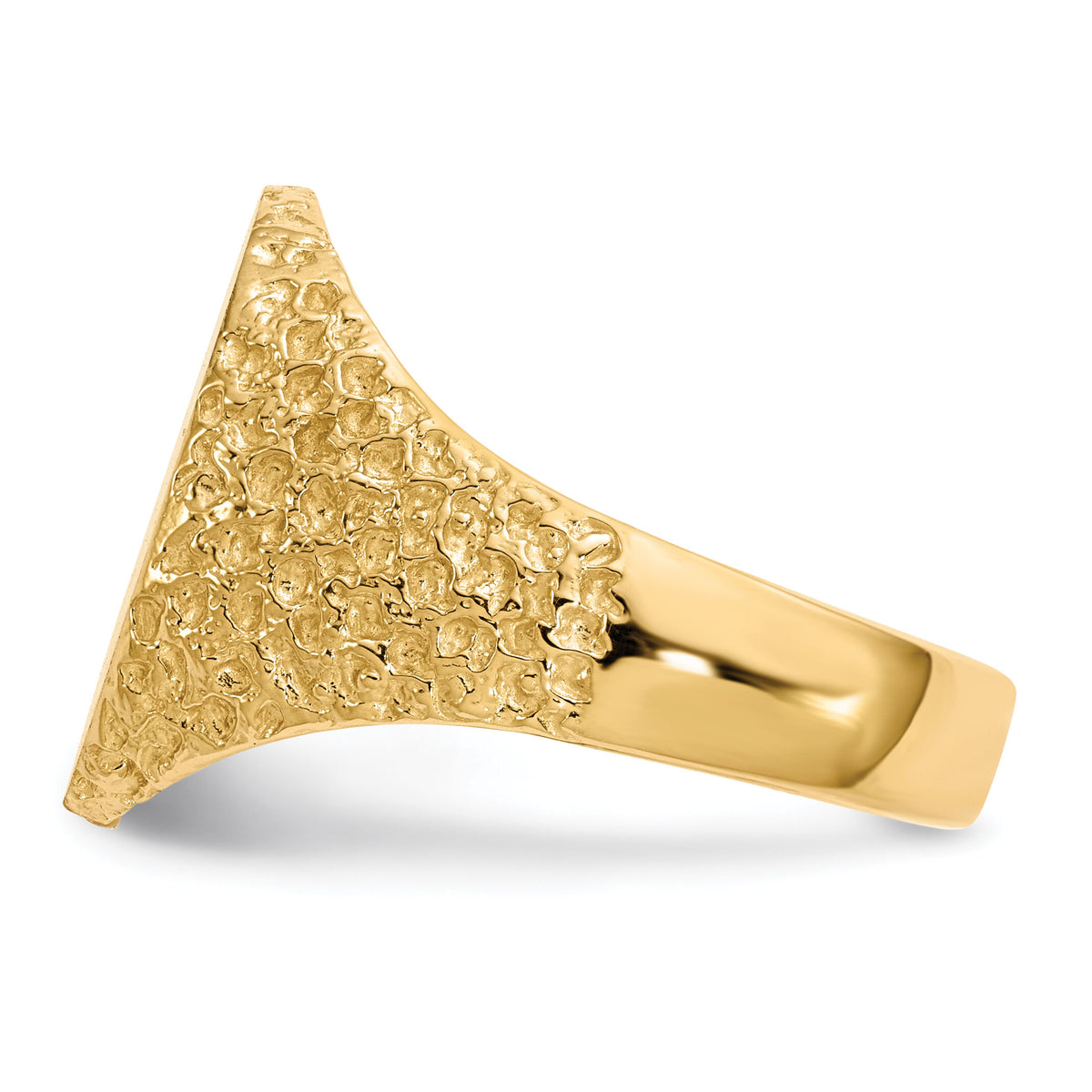 14k 13.0x17.0mm Closed Back Mens Signet Ring-RS152