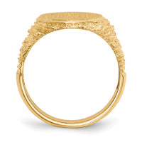 14k 14.0x17.0mm Open Back Mens Signet Ring-RS162