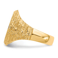 14k 14.0x17.0mm Open Back Mens Signet Ring-RS162