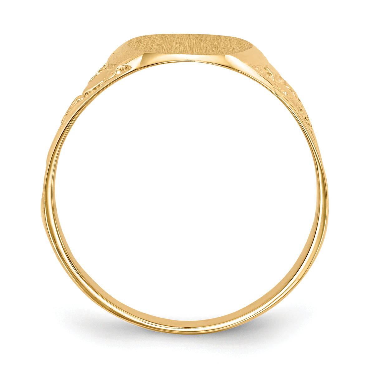 14k 11.0x14.5mm Closed Back Mens Signet Ring-RS165
