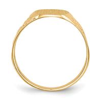14k 11.0x14.5mm Closed Back Mens Signet Ring-RS165