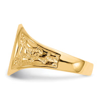 14k 11.0x14.5mm Closed Back Mens Signet Ring-RS165