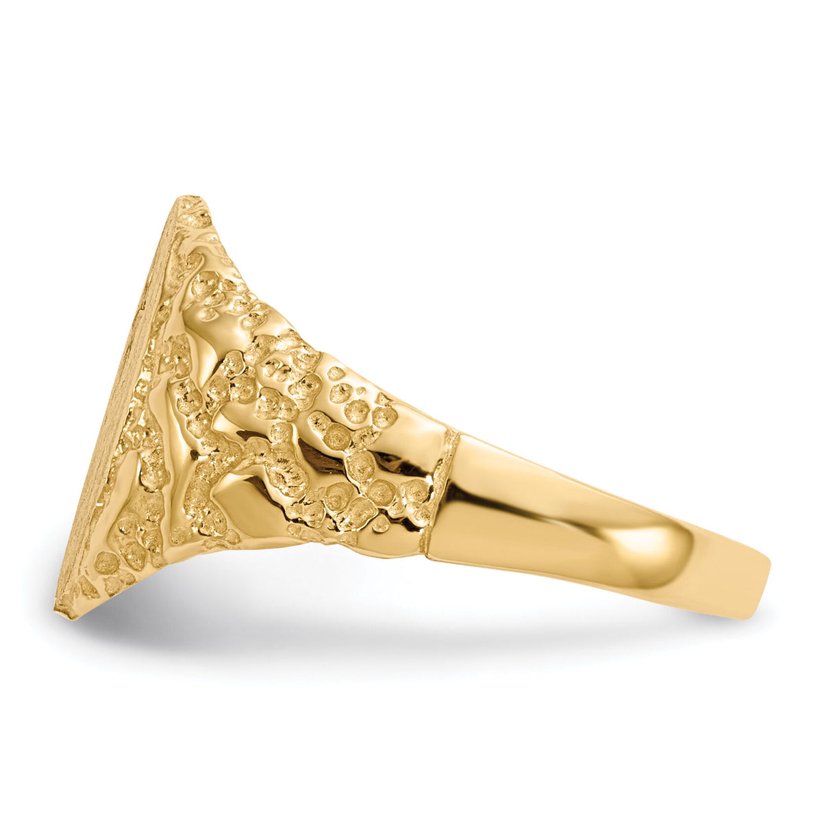 14k 9.0x11.0mm Closed Back Diamond Signet Ring Mounting-RS166