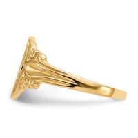 14k 8.0x10.0mm Closed Back Signet Ring-RS167