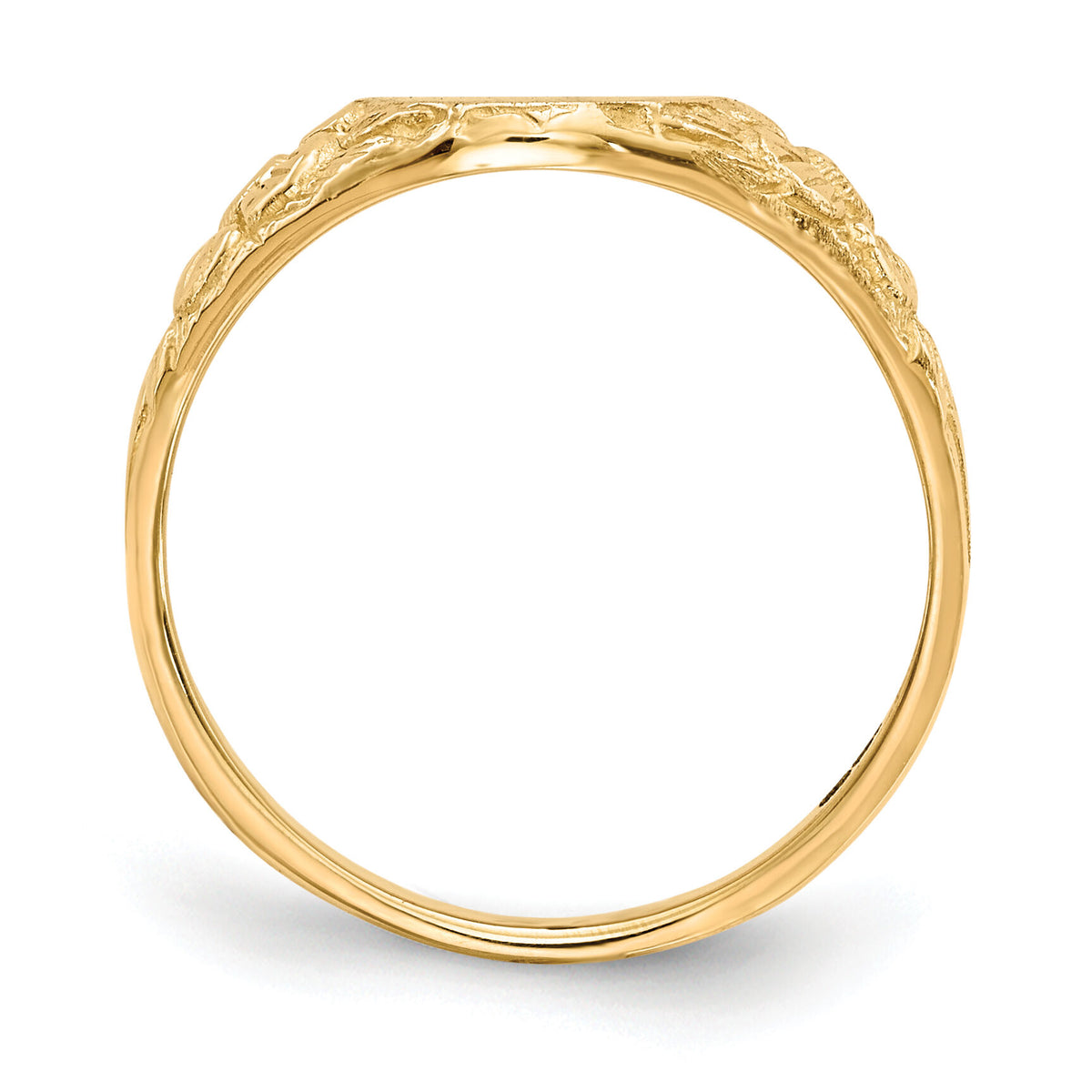 14k 8.0x10.0mm Open Back Signet Ring-RS168