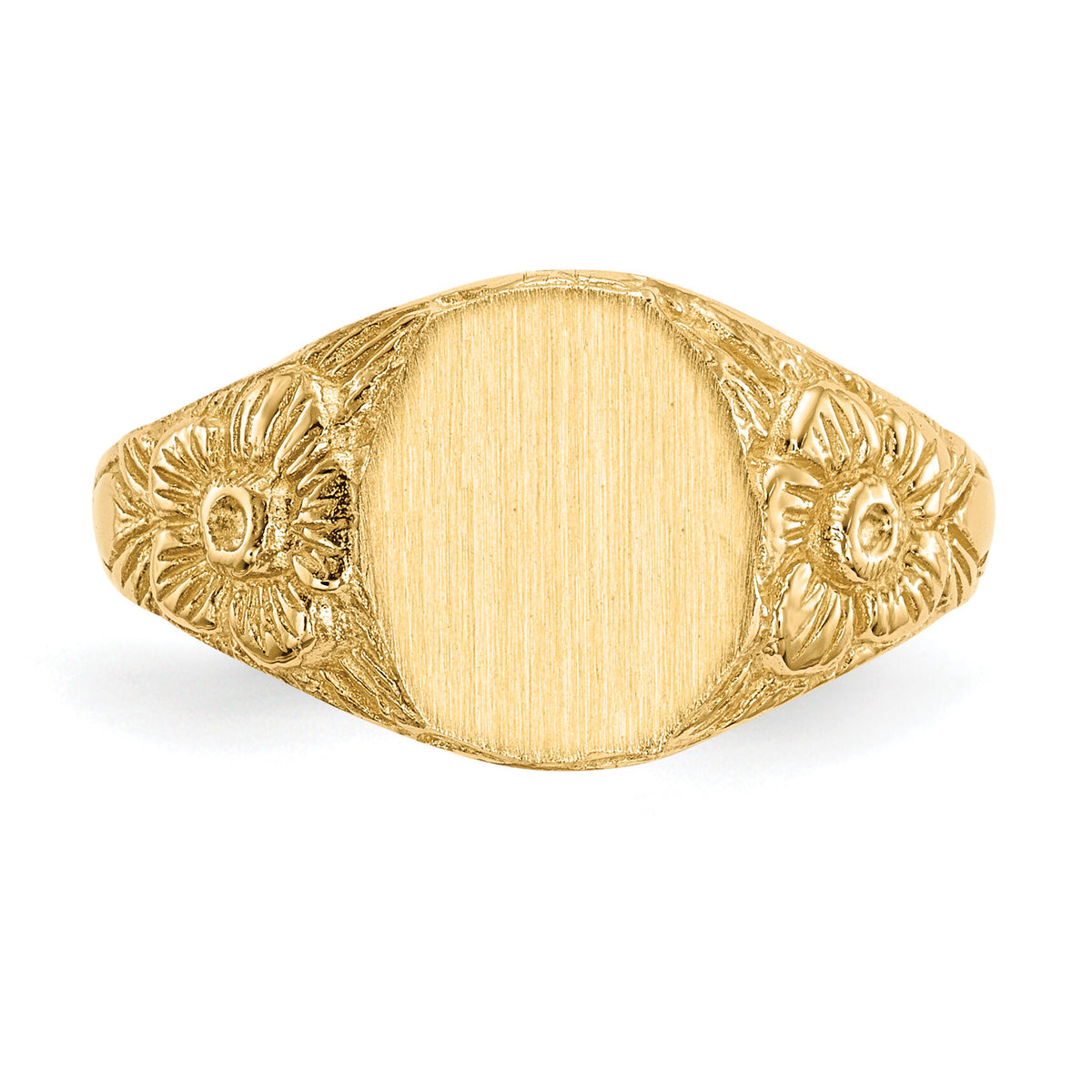 14k 8.0x10.0mm Open Back Signet Ring-RS168