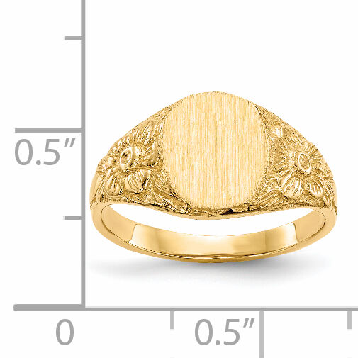 14k 8.0x10.0mm Open Back Signet Ring-RS168