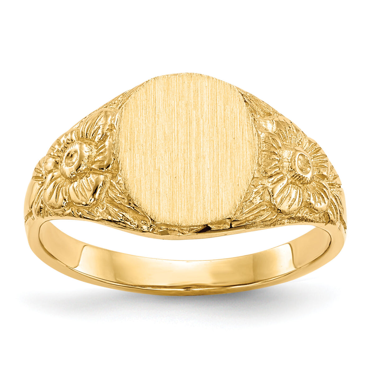 14k 8.0x10.0mm Open Back Signet Ring-RS168