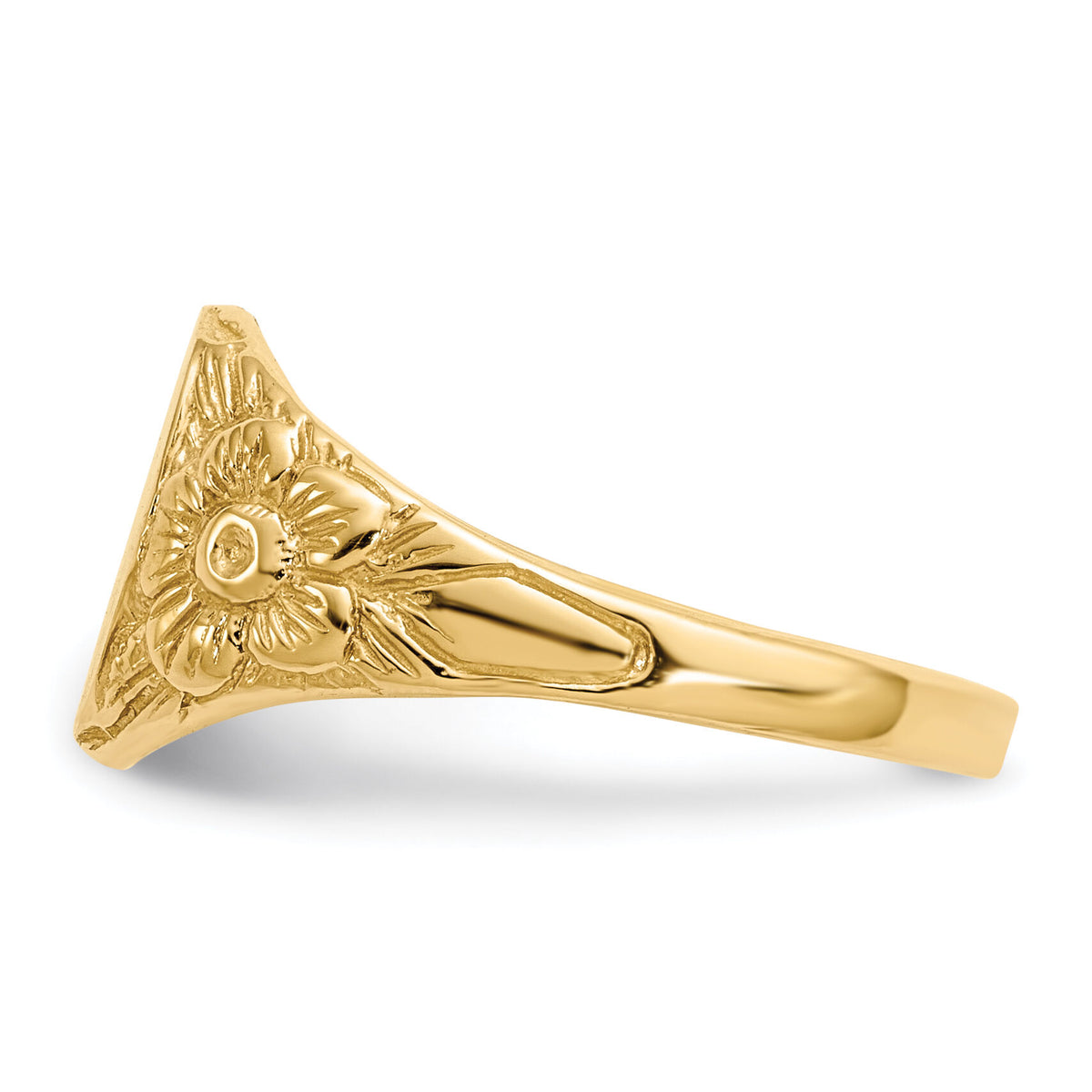 14k 8.0x10.0mm Closed Back Signet Ring-RS169