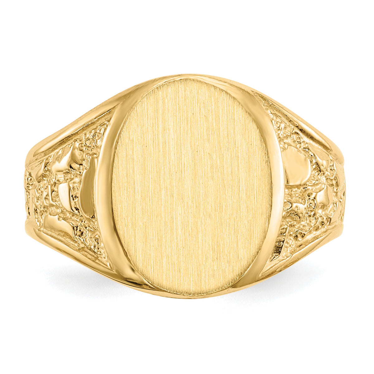 14k 11.5x15.0mm Open Back Mens Signet Ring-RS171