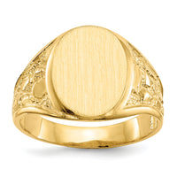 14k 11.5x15.0mm Open Back Mens Signet Ring-RS171