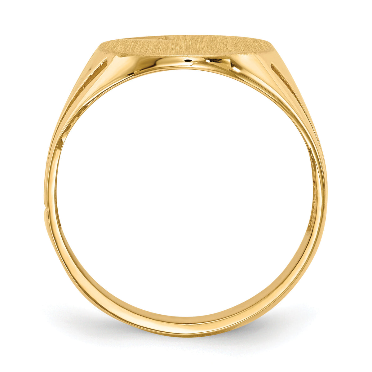 14k 14.0x16.0mm Open Back Diamond Mens Signet Ring Mounting-RS177
