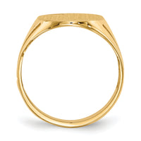 14k 14.0x16.0mm Open Back Diamond Mens Signet Ring Mounting-RS177