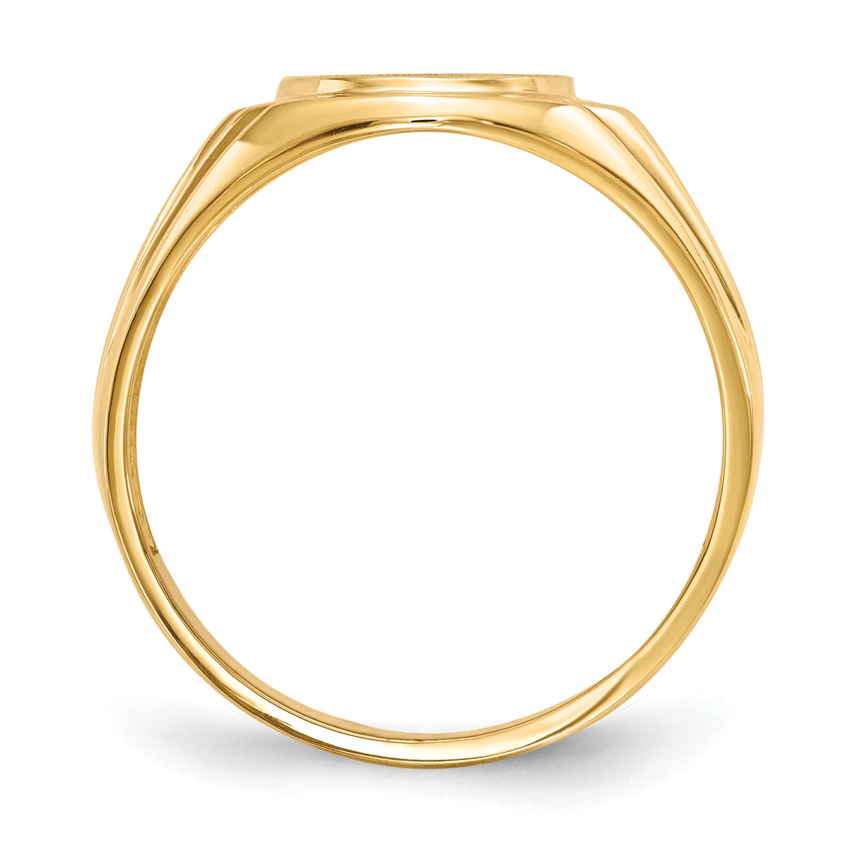 14k 10.0x13.5mm Open Back Diamond Mens Signet Ring Mounting-RS178