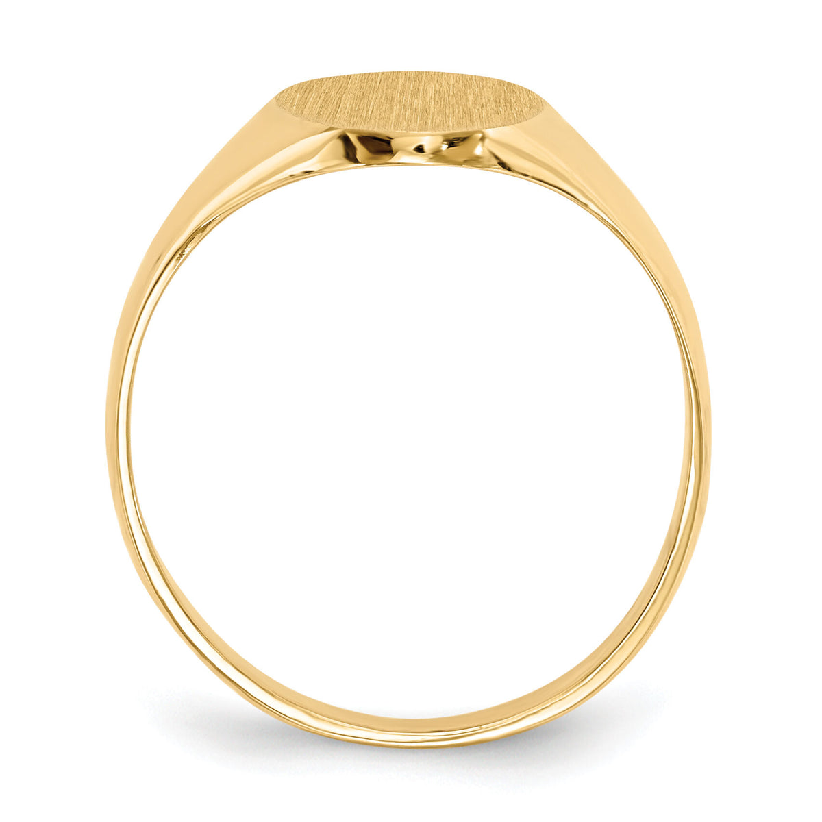 14k 8.5x12.0mm Closed Back Signet Ring-RS180