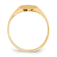 14k 8.5x12.0mm Closed Back Signet Ring-RS180