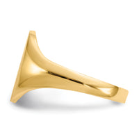 14k 8.5x12.0mm Closed Back Signet Ring-RS180