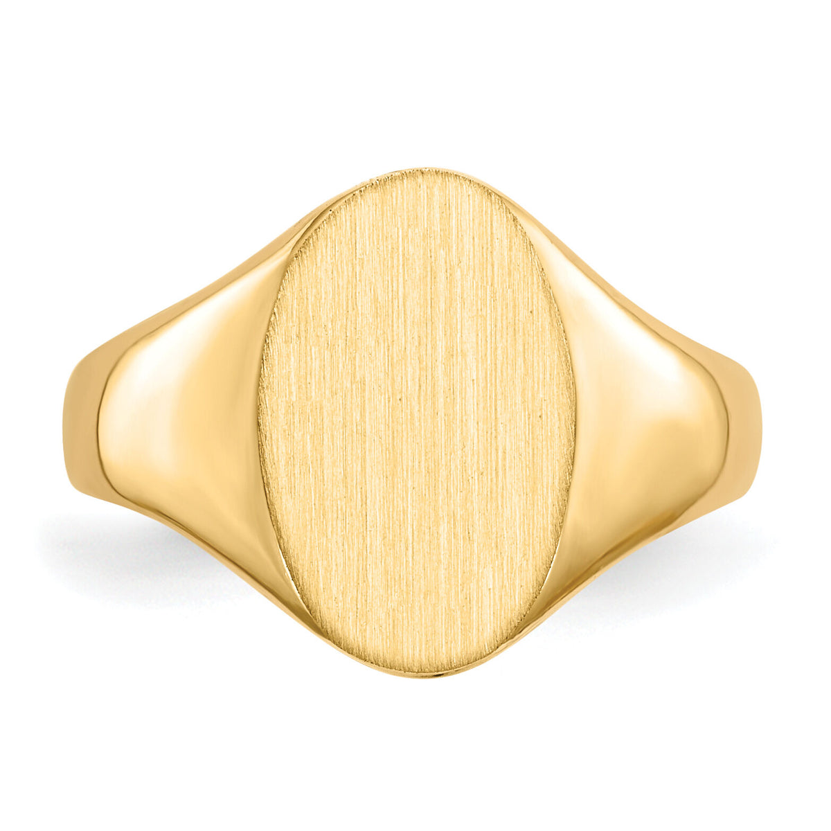 14k 8.5x12.0mm Closed Back Signet Ring-RS180
