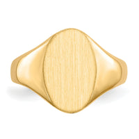 14k 8.5x12.0mm Closed Back Signet Ring-RS180