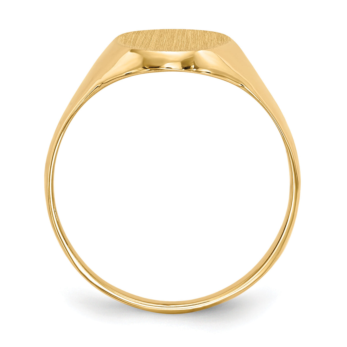 14k 8.5x14.0mm Closed Back Signet Ring-RS181