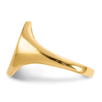 14k 8.5x14.0mm Closed Back Signet Ring-RS181