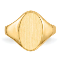 14k 8.5x14.0mm Closed Back Signet Ring-RS181