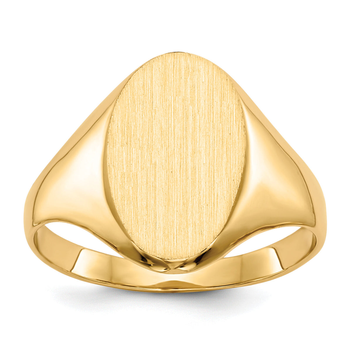 14k 8.5x14.0mm Closed Back Signet Ring-RS181