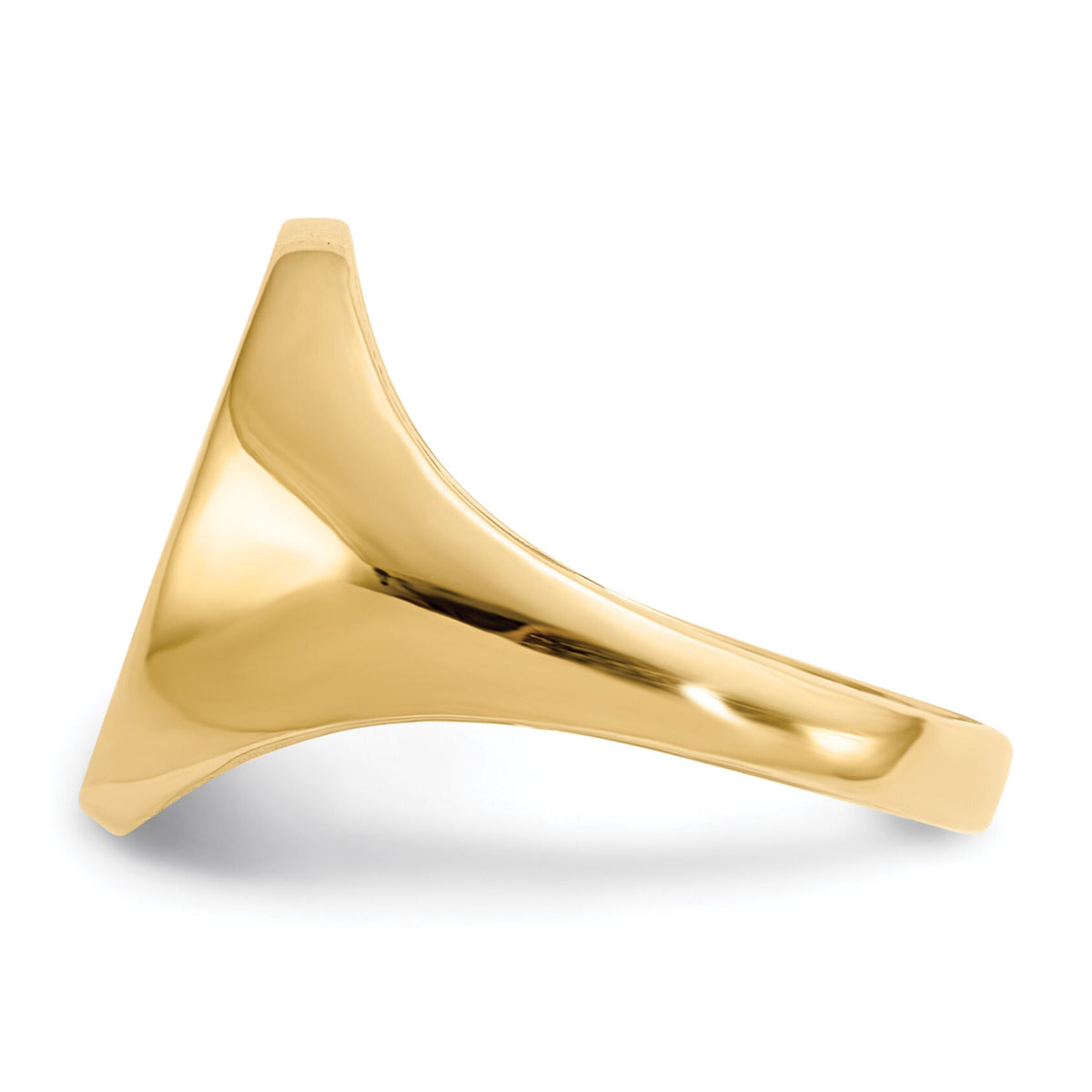 14k 9.5x12.5mm Closed Back Signet Ring-RS182