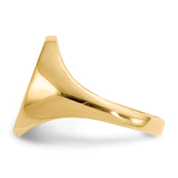 14k 9.5x12.5mm Closed Back Signet Ring-RS182