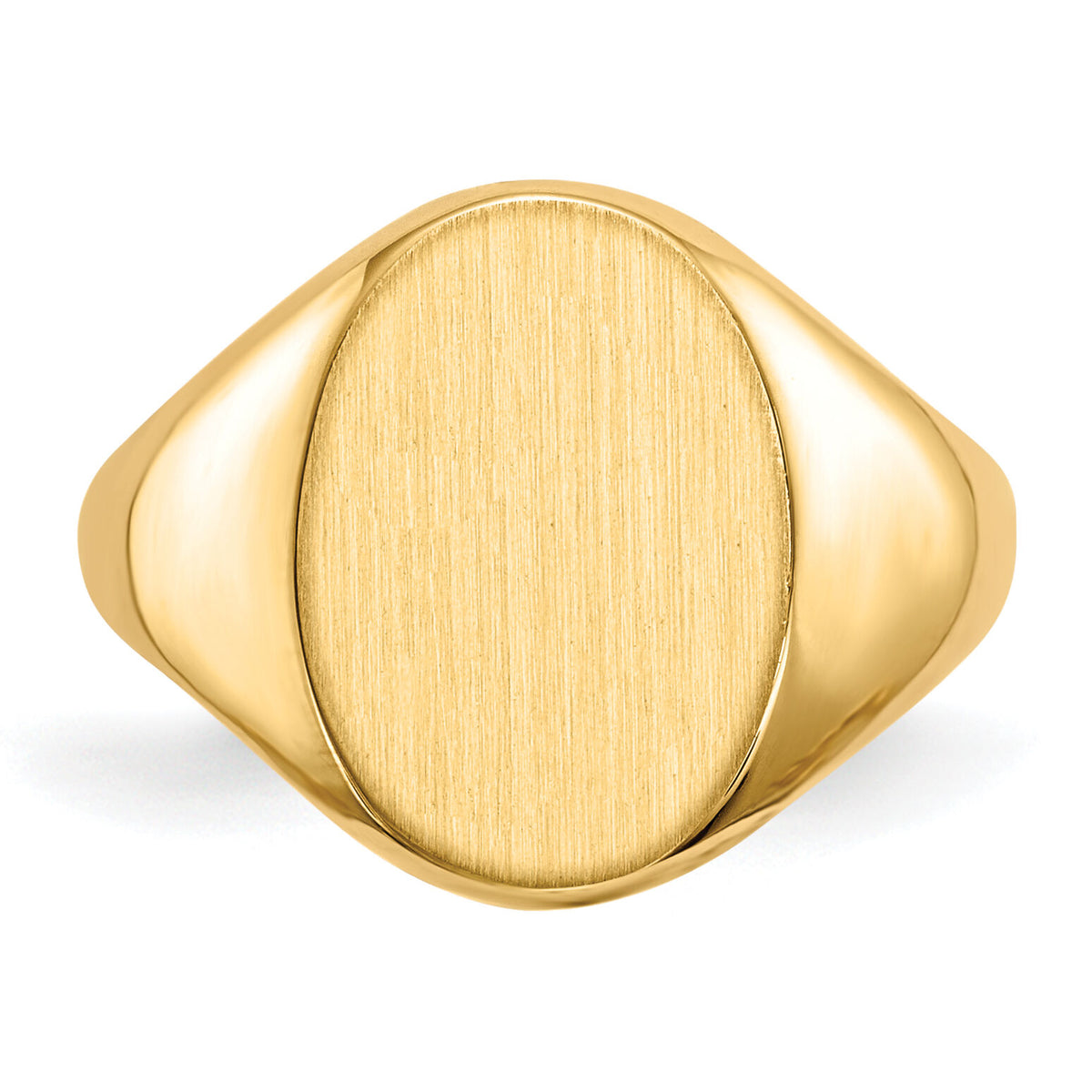 14k 9.5x12.5mm Closed Back Signet Ring-RS182