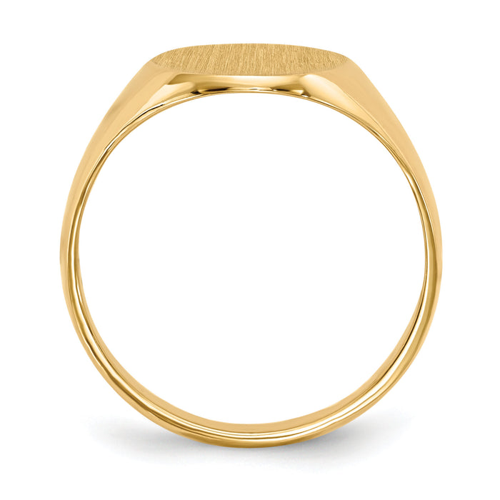 14k 10.0x14.0mm Closed Back Signet Ring-RS183