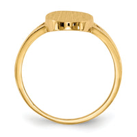 14k 8.5x14.5mm Closed Back Signet Ring-RS184
