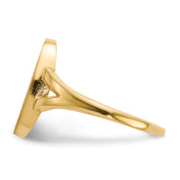 14k 8.5x14.5mm Closed Back Signet Ring-RS184