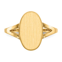 14k 8.5x14.5mm Closed Back Signet Ring-RS184