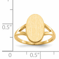 14k 8.5x14.5mm Closed Back Signet Ring-RS184