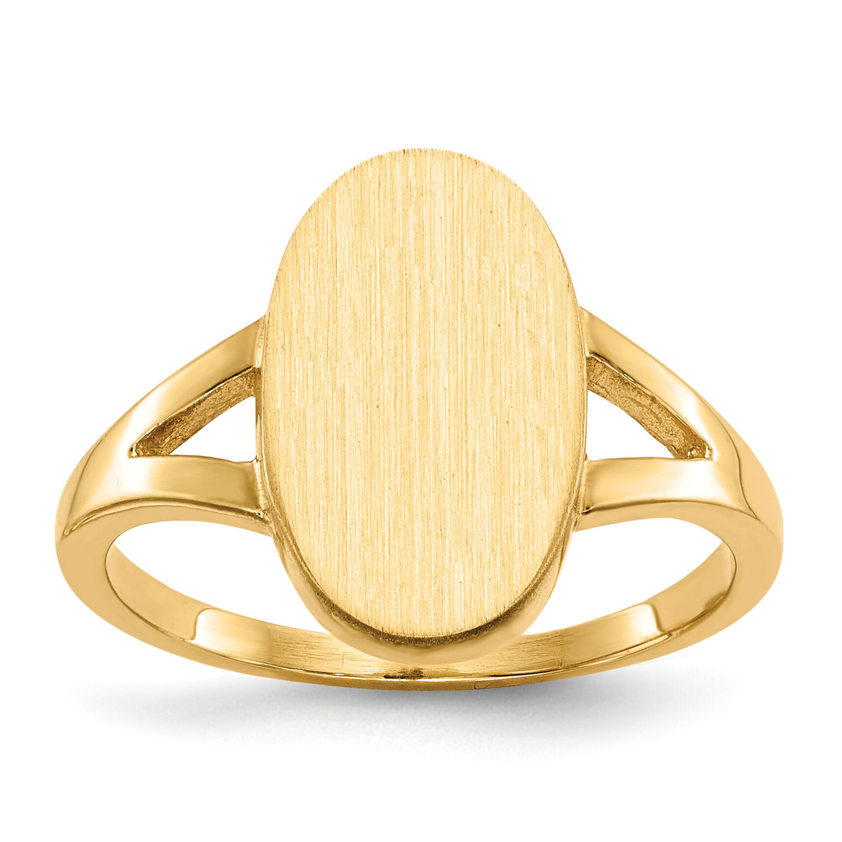 14k 8.5x14.5mm Closed Back Signet Ring-RS184