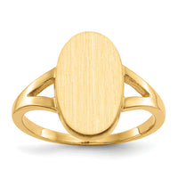14k 8.5x14.5mm Closed Back Signet Ring-RS184
