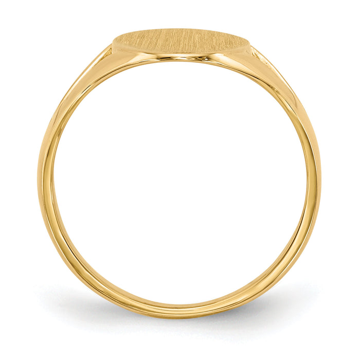 14k 9.0x16.5mm Closed Back Signet Ring-RS185