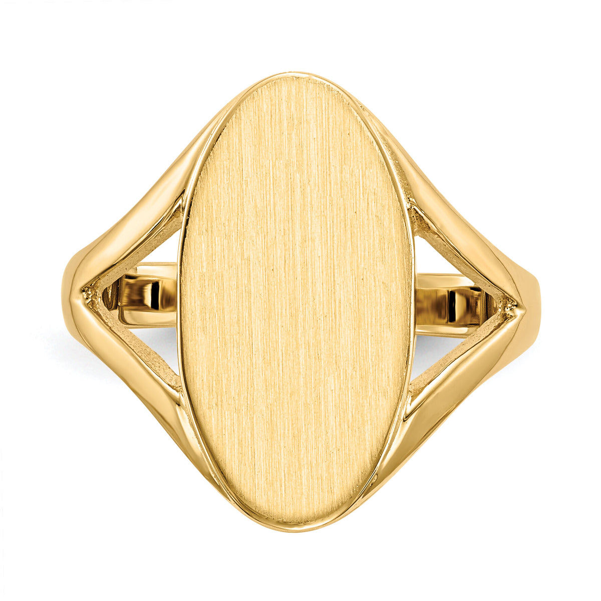 14k 9.0x16.5mm Closed Back Signet Ring-RS185