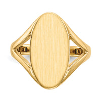 14k 9.0x16.5mm Closed Back Signet Ring-RS185