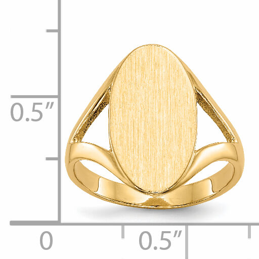 14k 9.0x16.5mm Closed Back Signet Ring-RS185