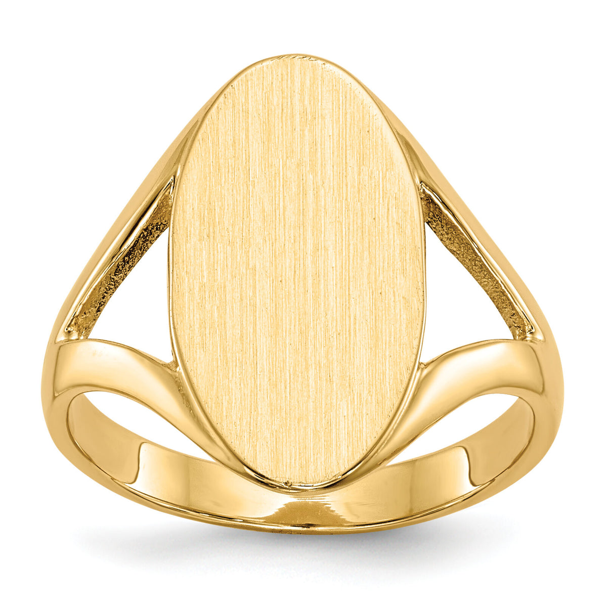 14k 9.0x16.5mm Closed Back Signet Ring-RS185